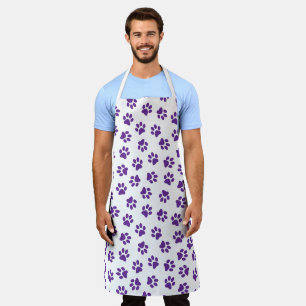 Pattern Of Paws, Dog Paws, Purple Paws Apron