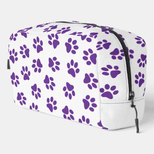 Pattern Of Paws, Dog Paws, Purple Paws Dopp Kit