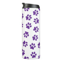 Pattern Of Paws, Dog Paws, Purple Paws