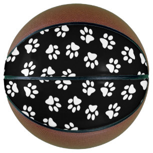 Pattern Of Paws, Dog Paws, White Paws Basketball