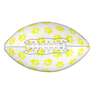 Pattern Of Paws, Dog Paws, Yellow Paws Football
