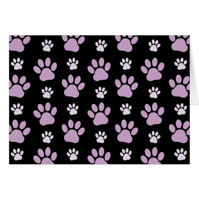Pattern Of Paws, Lilac Paws, Dog Paws, Paw Prints (Front Horizontal)