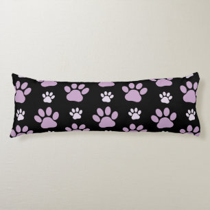 Pattern Of Paws, Lilac Paws, Dog Paws, Paw Prints Body Cushion