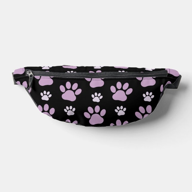 Pattern Of Paws, Lilac Paws, Dog Paws, Paw Prints Bum Bags (Lay Down)