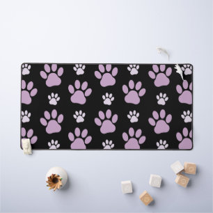 Pattern Of Paws, Lilac Paws, Dog Paws, Paw Prints Desk Mat