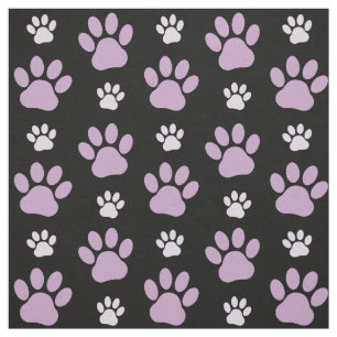 Pattern Of Paws, Lilac Paws, Dog Paws, Paw Prints Fabric