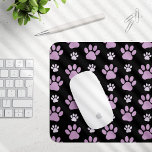 Pattern Of Paws, Lilac Paws, Dog Paws, Paw Prints Mouse Pad<br><div class="desc">Cute,  fun and adorable pattern with lilac and purple paws. Modern and trendy gift,  perfect for the dog lover in your life.</div>