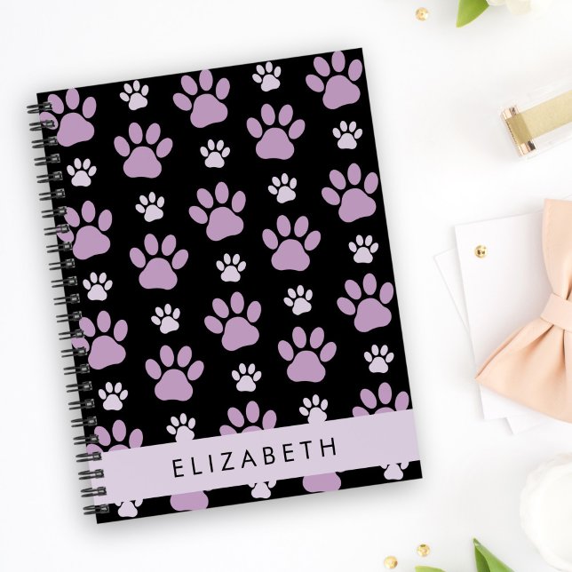 Pattern Of Paws, Lilac Paws, Dog Paws, Your Name Planner (Creator Uploaded)