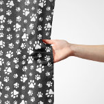 Pattern Of Paws, Paw Prints, Black and White Scarf<br><div class="desc">Cute,  fun and adorable pattern with white paws on black background. Modern and trendy gift,  perfect for the dog lover in your life.</div>