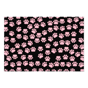 Pattern Of Paws, Pink Paws, Dog Paws, Animal Paws Photo Print