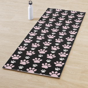 Pattern Of Paws, Pink Paws, Dog Paws, Animal Paws Yoga Mat
