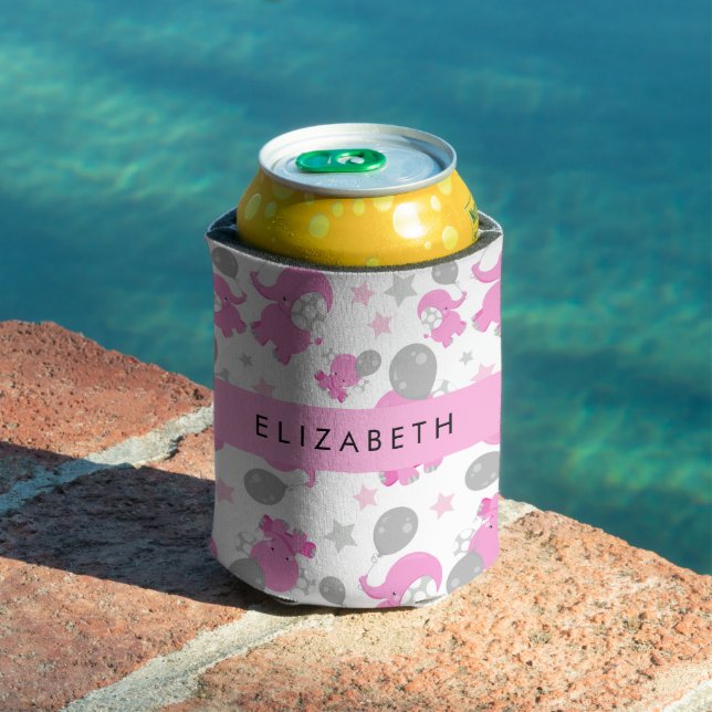 Pattern Of Pink Elephants, Stars, Your Name Can Cooler (In Situ Pool)