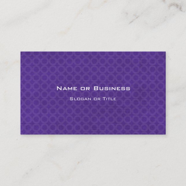 Pattern of Purple Circles Business Card (Front)