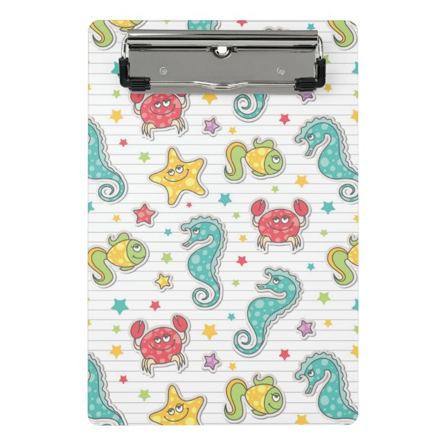 pattern of sea creatures mini clipboard (Front)