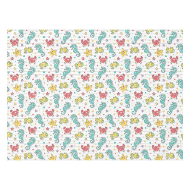pattern of sea creatures tablecloth (Front (Horizontal))
