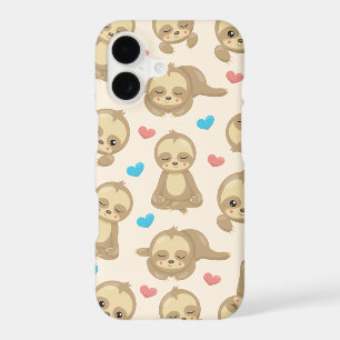 Pattern Of Sloths, Cute Sloths, Hearts
