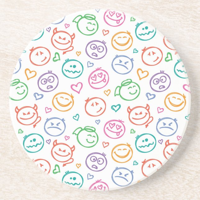 pattern of smiles coaster (Front)