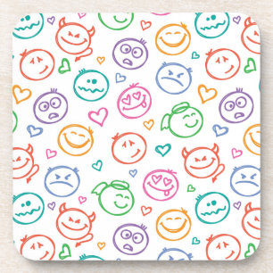 pattern of smiles coaster