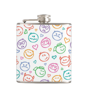 pattern of smiles hip flask