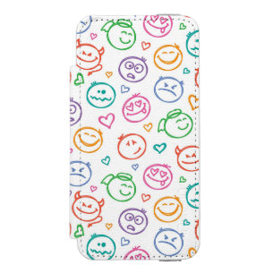 pattern of smiles incipio watson™ iPhone 5 wallet case