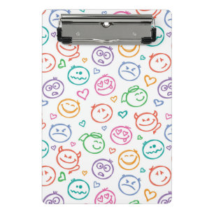 pattern of smiles mini clipboard