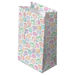 pattern of smiles small gift bag