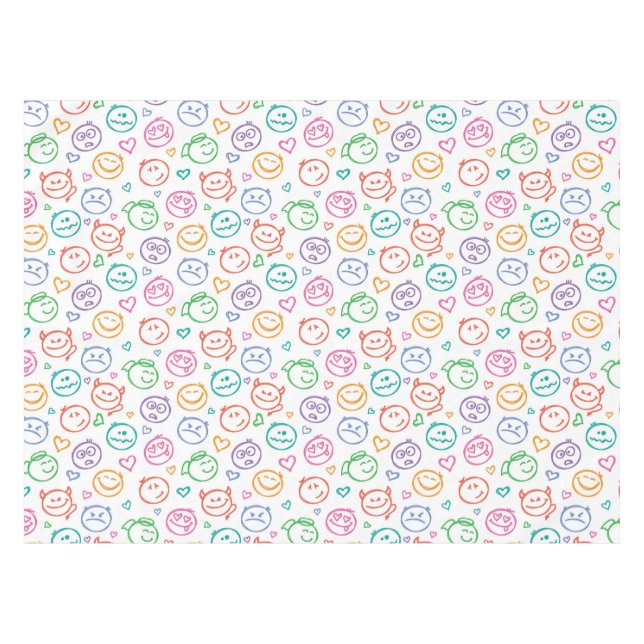 pattern of smiles tablecloth (Front (Horizontal))