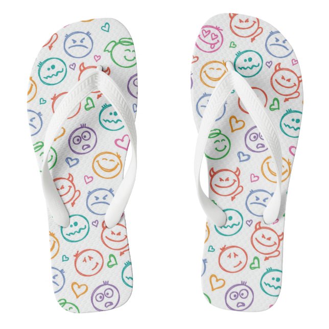 pattern of smiles thongs (Footbed)