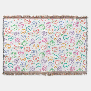 pattern of smiles throw blanket