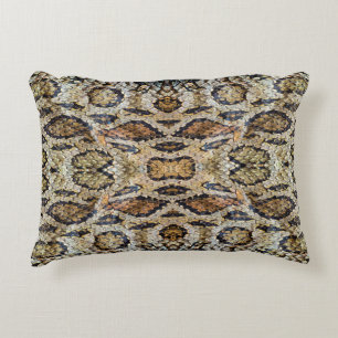 pattern of snake skin. Vintage animal print Decorative Cushion