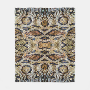 pattern of snake skin. Vintage animal print Fleece Blanket