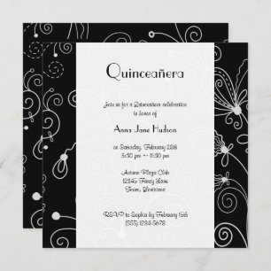 Pattern Of Swirls, Swirl Pattern, Quinceanera Invitation