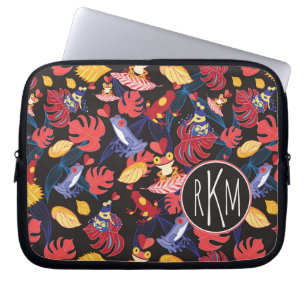 Pattern Of The Lovers Frogs Monogram Laptop Sleeve