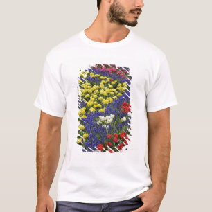 Pattern of tulips and Grape Hyacinth flowers, 2 T-Shirt