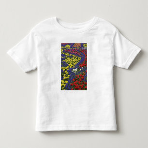 Pattern of tulips and Grape Hyacinth flowers, 2 Toddler T-Shirt