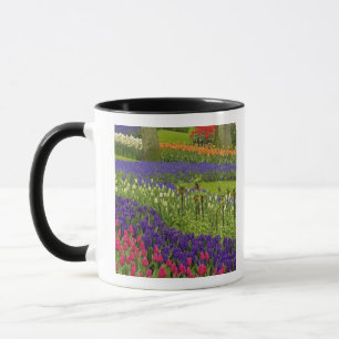 Pattern of tulips hyacinth, and Grape Hyacinth Mug