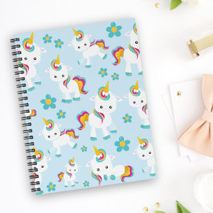 Pattern Of Unicorns, Cute Unicorns, Flowers Planner