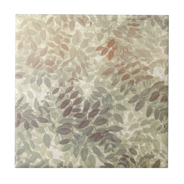 Pattern of Vetch Leaves | San Juan Islands, WA Ceramic Tile (Front)