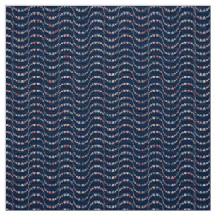 Pattern of Wavy Colourful Hearts colour Fabric