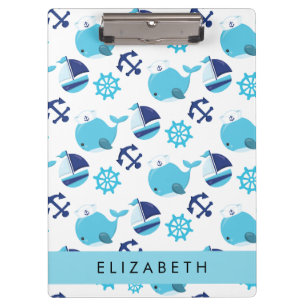 Pattern Of Whales, Blue Whales, Your Name Clipboard