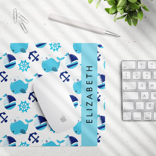 Pattern Of Whales, Blue Whales, Your Name Mouse Pad