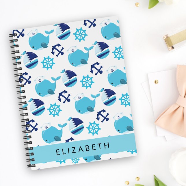 Pattern Of Whales, Blue Whales, Your Name Notebook (Creator Uploaded)