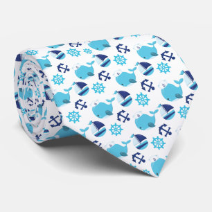 Pattern Of Whales, Cute Whales, Blue Whales Tie
