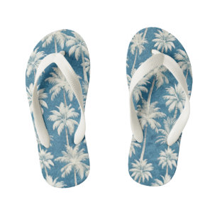 Pattern Palms Beach Kid's Thongs