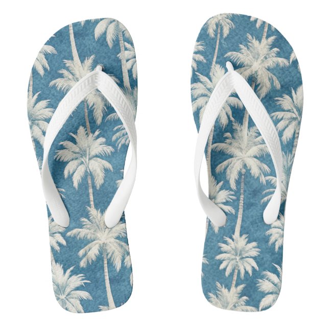 Pattern Palms Beach Thongs (Footbed)