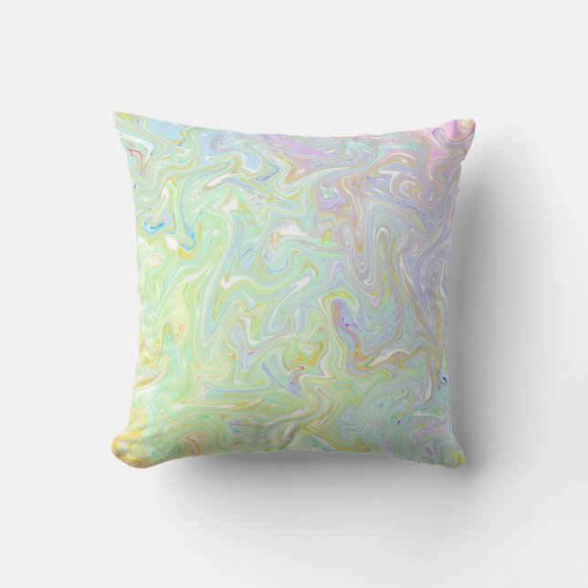 pattern, pastel, mint, pink, turquoise, white, vib cushion (Front)