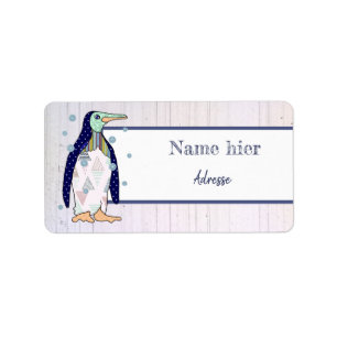 pattern penguin label