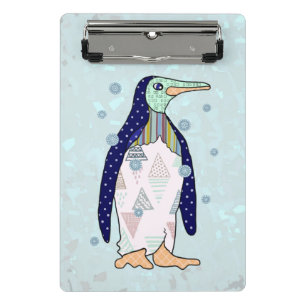 pattern penguin mini clipboard