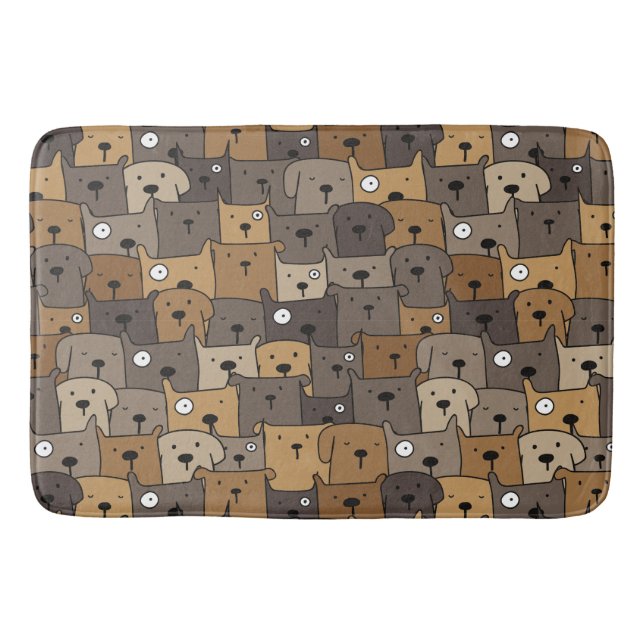 Pattern Pets Cute Dogs Lover Bath Mat (Front)