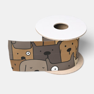 Pattern Pets Cute Dogs Lover  Satin Ribbon